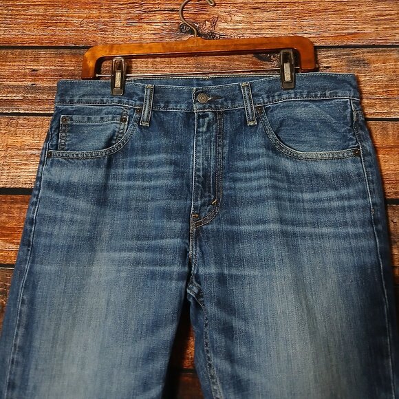 Levi's Jeans 527 Mens 36X34 Slim Boot Cut Bedside Blues 100% Cotton Blue Denim - Picture 4 of 9